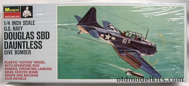 Monogram 1/48 Douglas SBD Dauntless Dive Bomber, PA54-150 plastic model kit